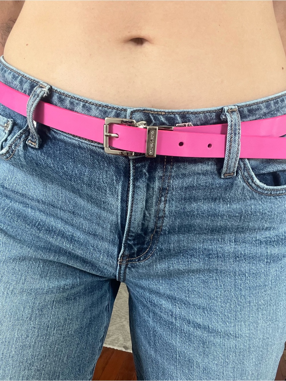 Michael Kors Hot Pink Patent Leather Belt - Picture 3 of 6